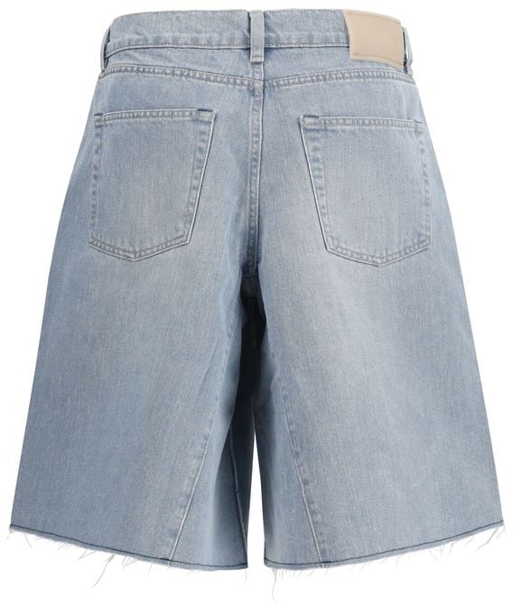 Our Legacy Blue Cotton Bermuda Shorts Blauw