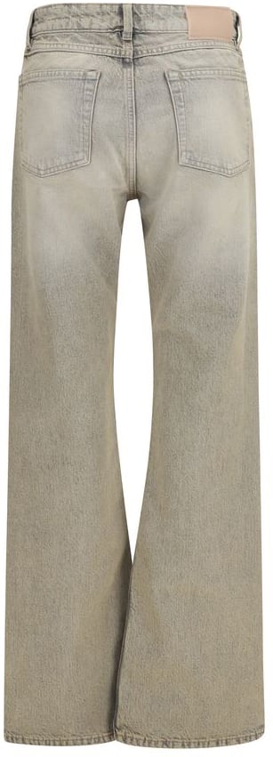 Our Legacy Gray Cotton Straight-Leg Jeans Grijs