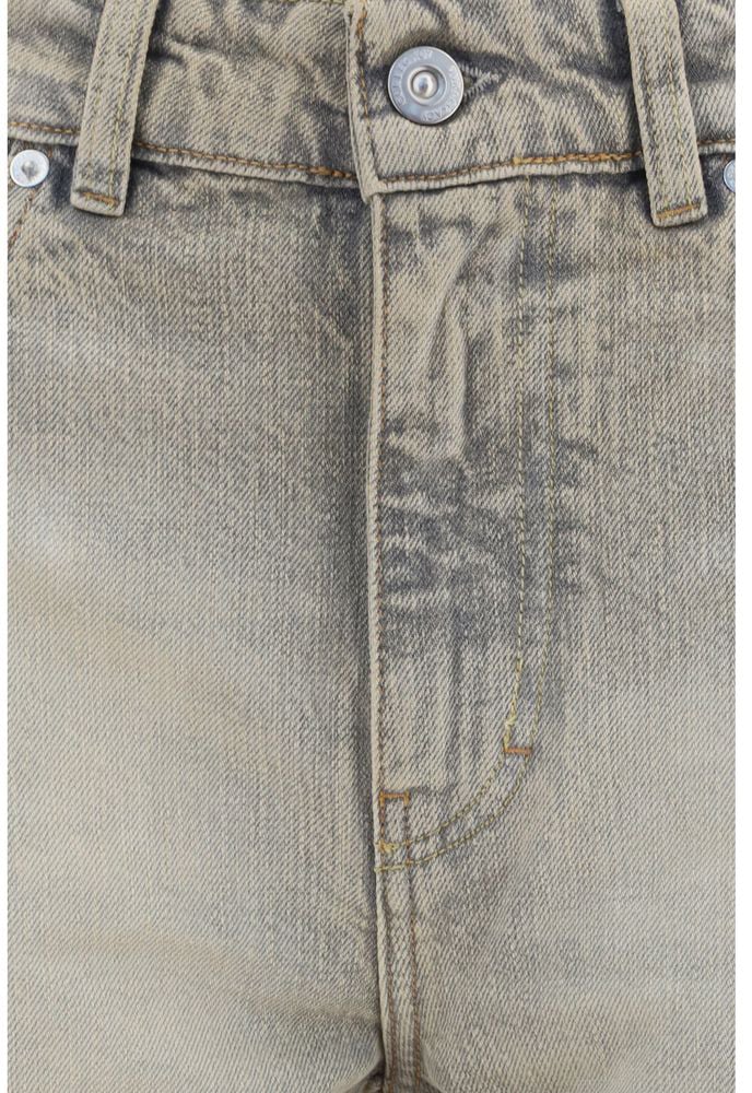 Our Legacy Gray Cotton Straight-Leg Jeans Grijs