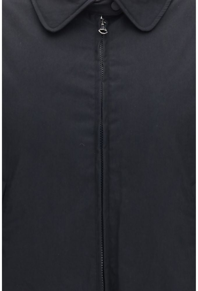 Our Legacy Black Cotton Full-Length Jacket Zwart
