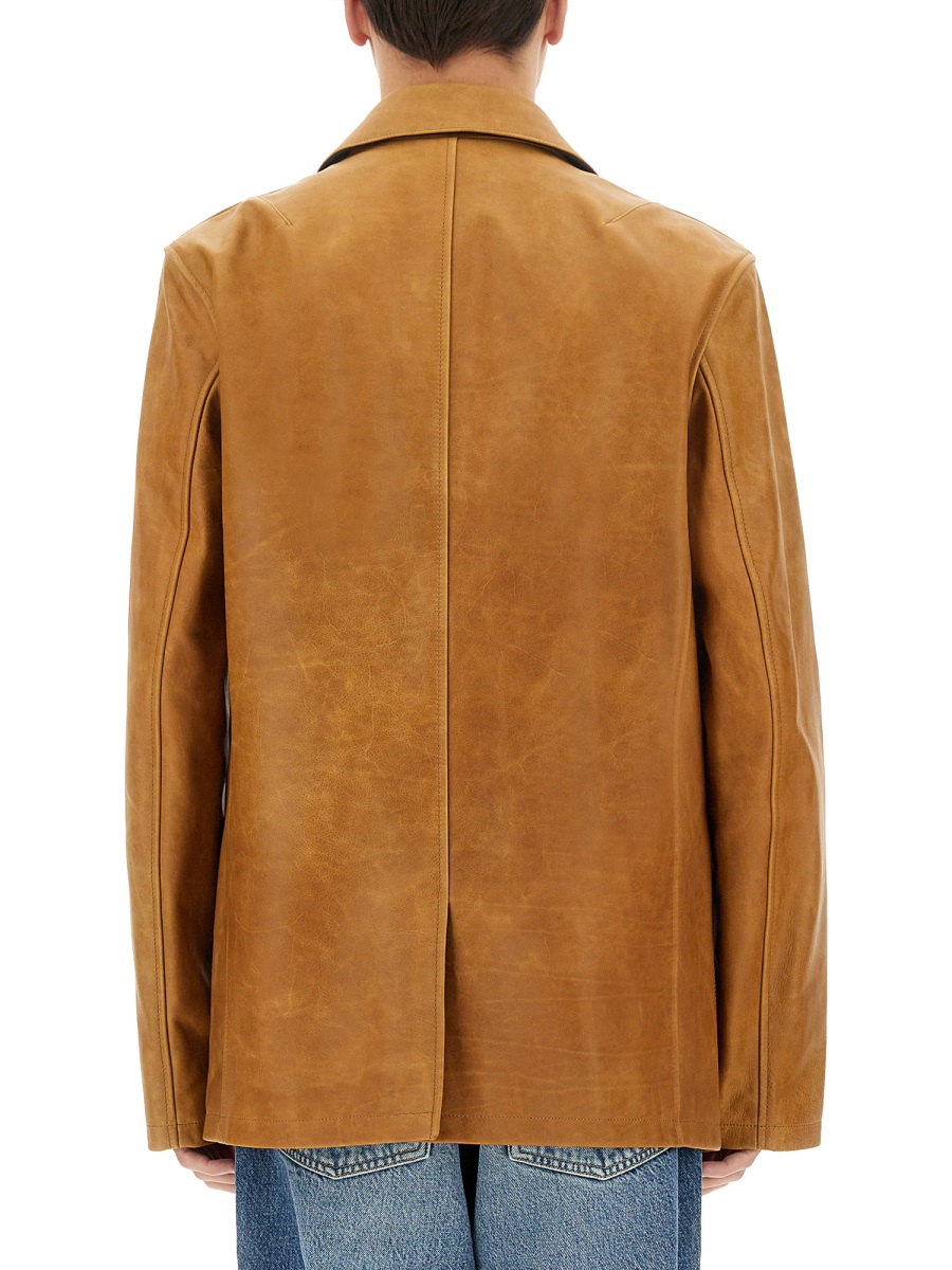 Our Legacy LEATHER OPENING BLAZER Bruin