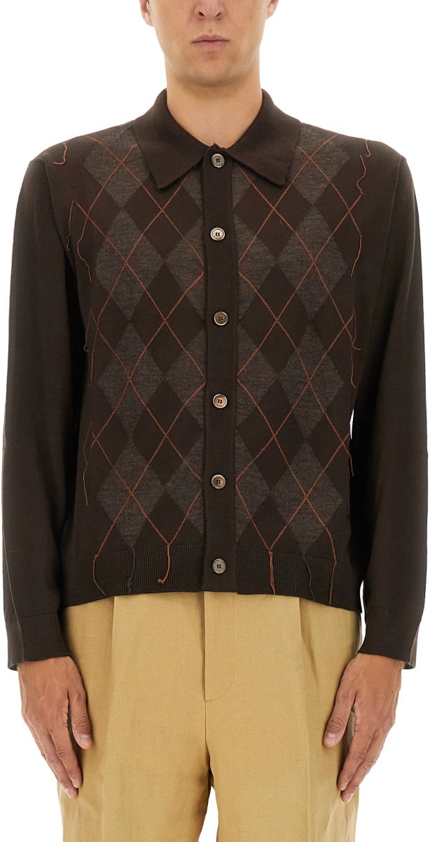 Our Legacy POLO SHIRT "PUB ARGYLE" Bruin