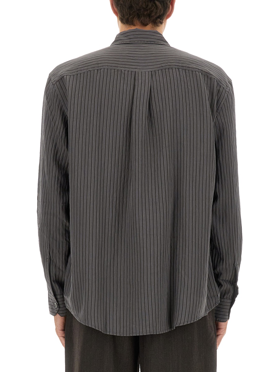 Our Legacy CONTRASTING STRIPED SHIRT Grijs