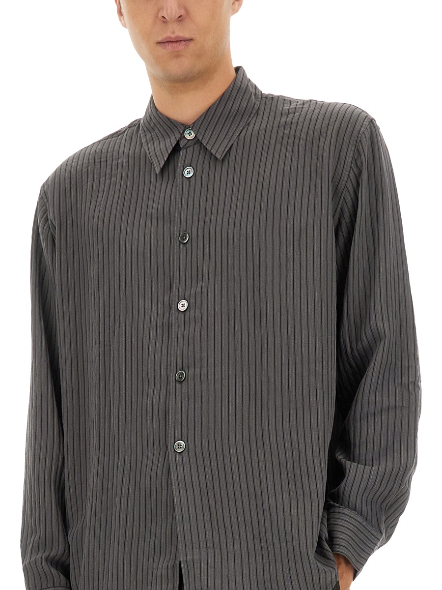 Our Legacy CONTRASTING STRIPED SHIRT Grijs