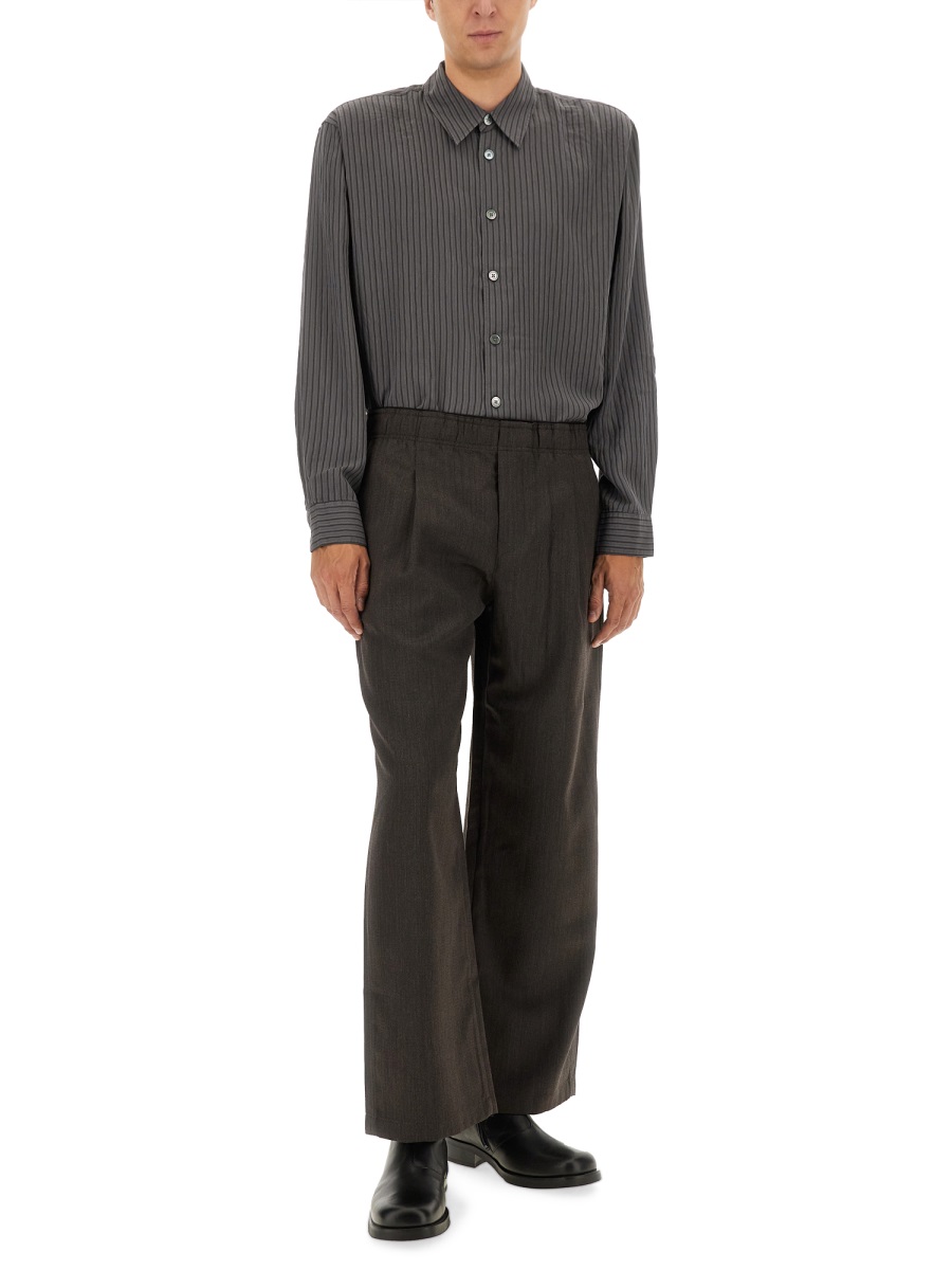 Our Legacy CONTRASTING STRIPED SHIRT Grijs