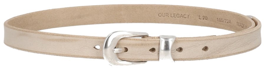 Our Legacy LEATHER BELT Wit