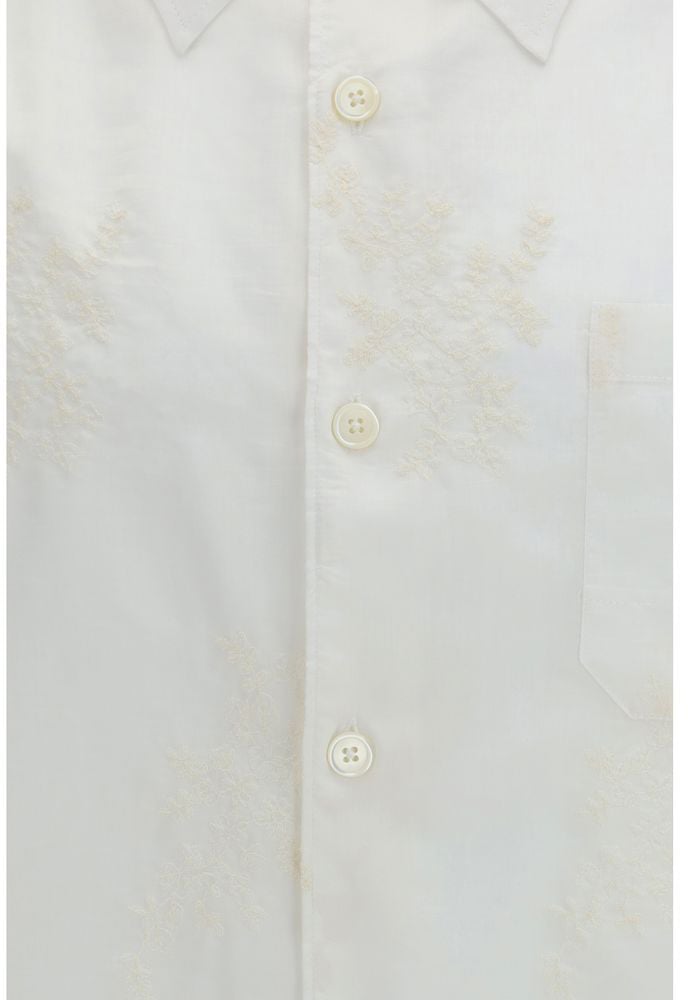 Our Legacy White Cotton Pattern Shirt Wit