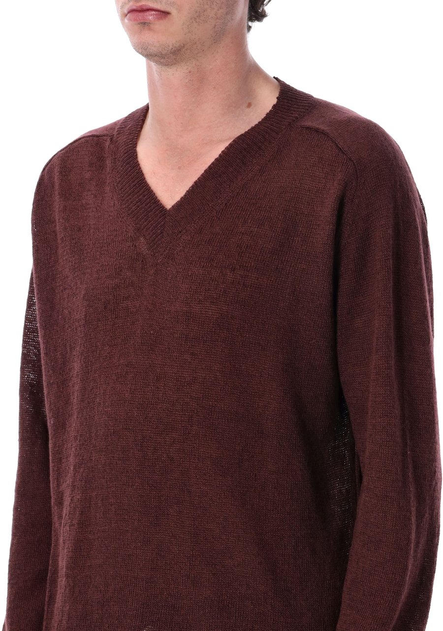 Our Legacy Rue V-Neck Cabernet Maroon