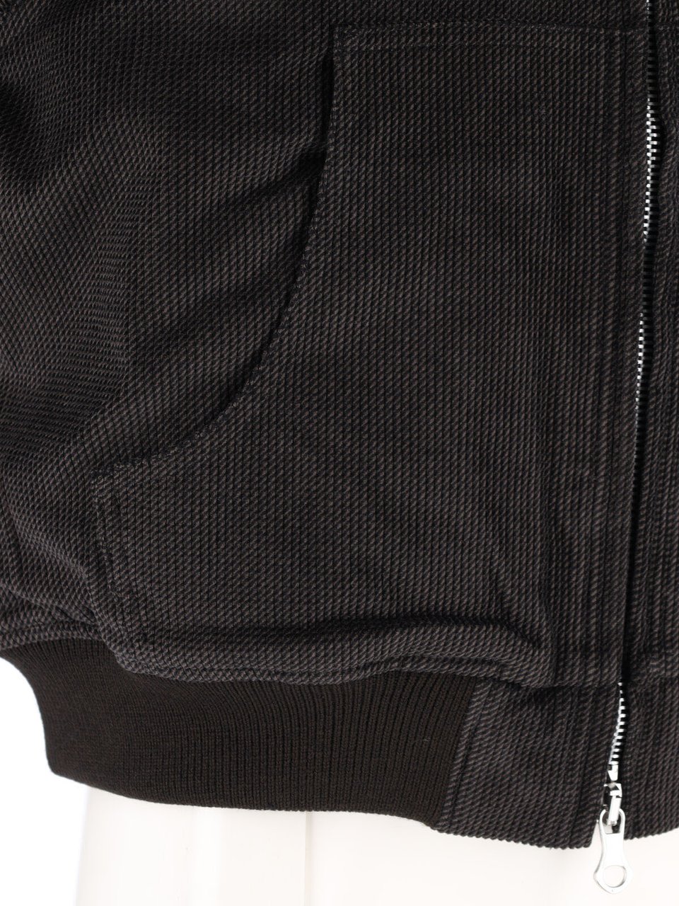 Our Legacy Brown Cropped Textured Corduroy Jacket Zwart
