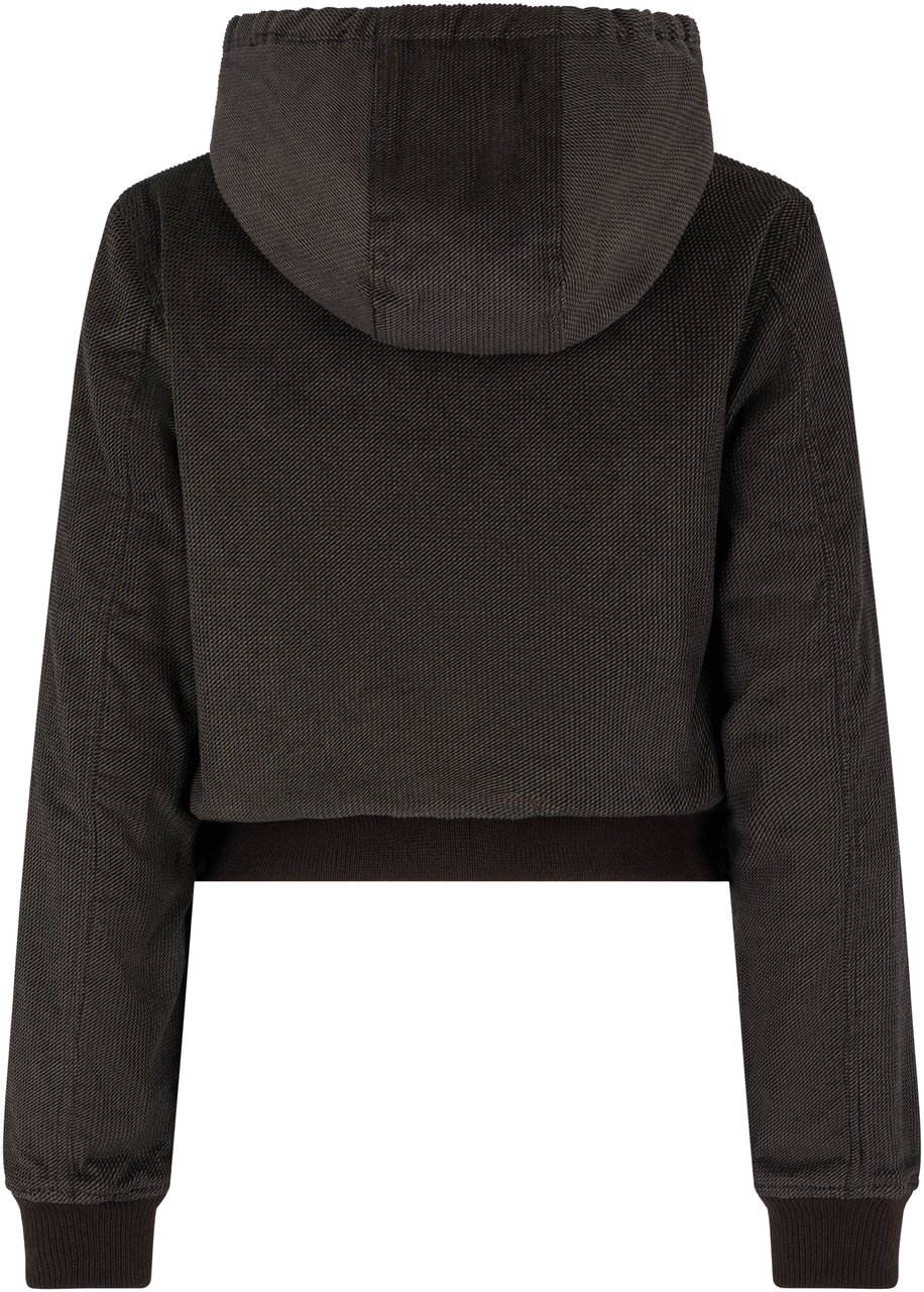 Our Legacy Dark brown padded jacket with zip Bruin