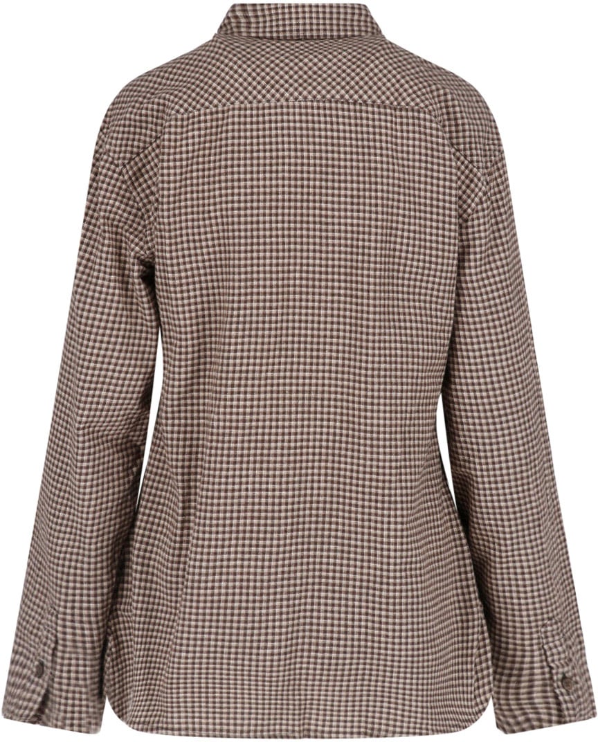 Our Legacy Brown Checkered Classic Collar Shirt Bruin