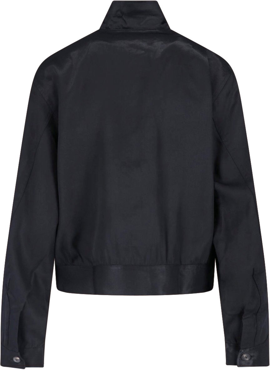 Our Legacy Black High Collar Cropped Jacket Zwart