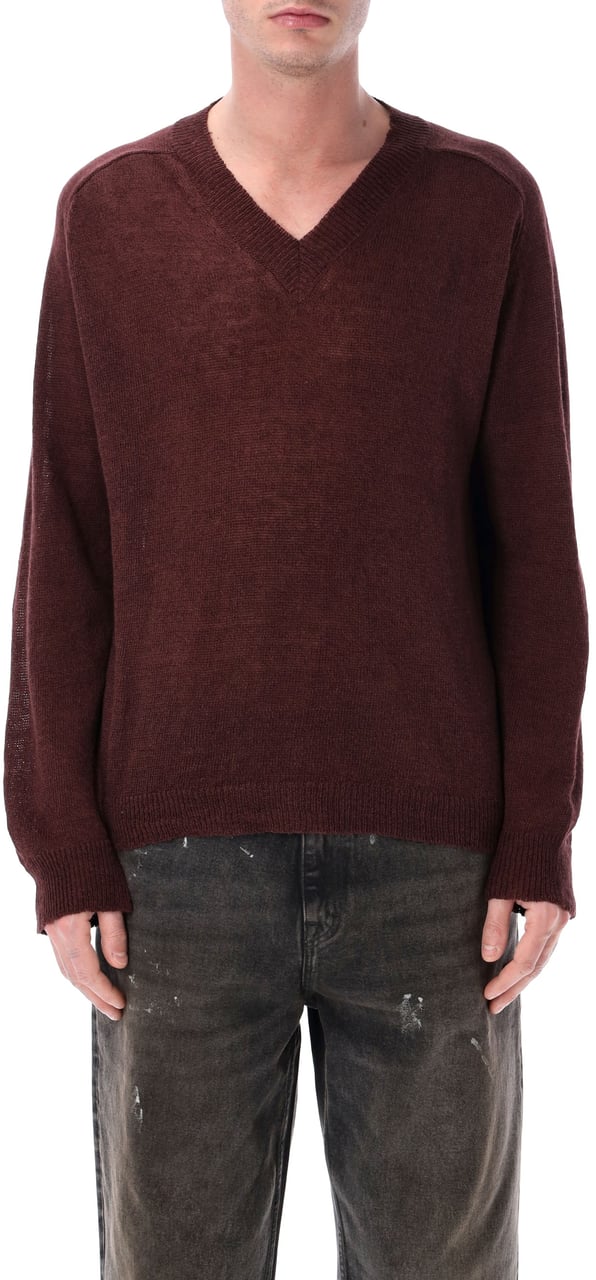 Our Legacy Rue V-Neck Cabernet Maroon