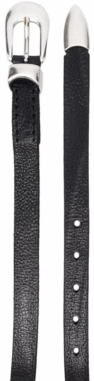 Our Legacy 2 Cm Belt Black Leather Zwart
