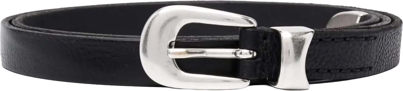 Our Legacy 2 Cm Belt Black Leather Zwart