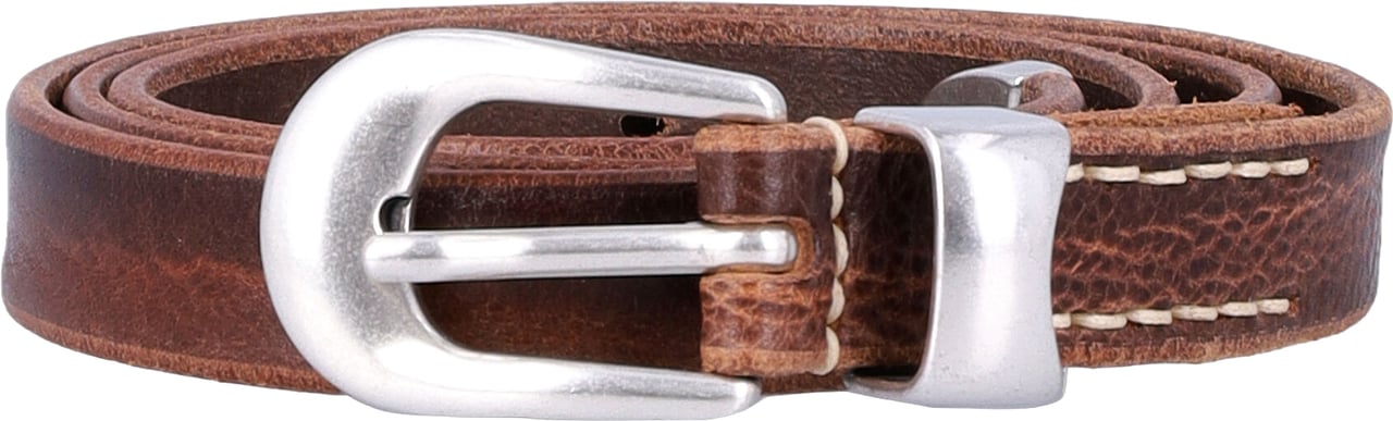 Our Legacy Our Legacy brown leather belt with metal buckle Bruin