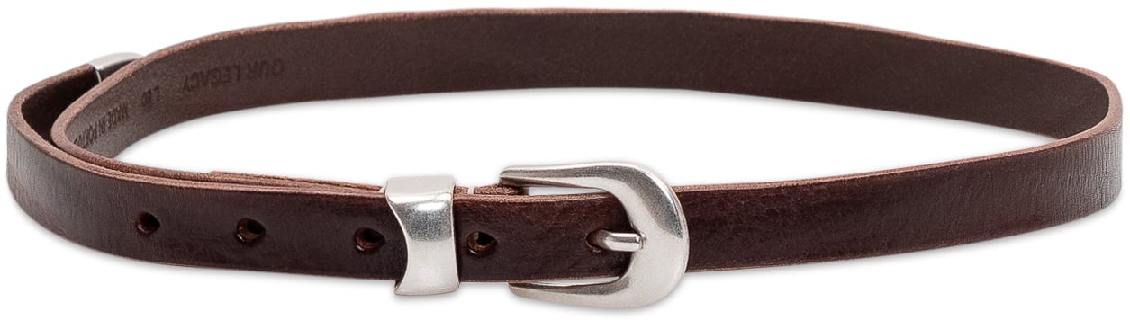 Our Legacy Cintura Sottile in Pelle Bruin