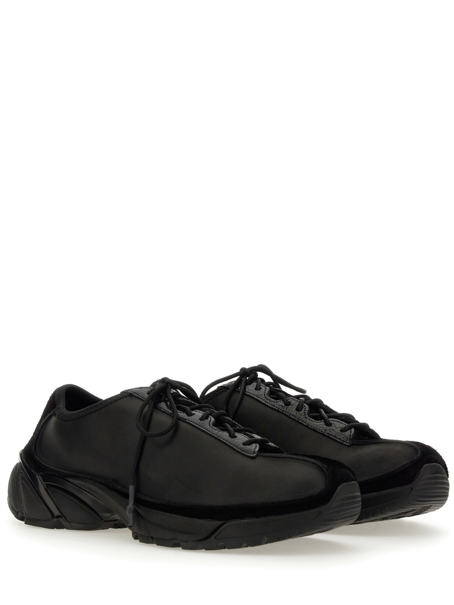 Our Legacy Black Klove Low-Profile Leather Sneakers Zwart