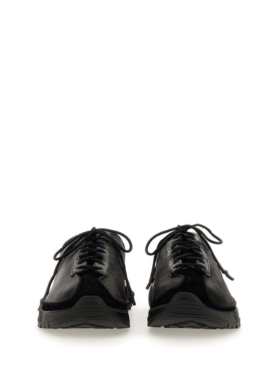 Our Legacy Black Klove Low-Profile Leather Sneakers Zwart