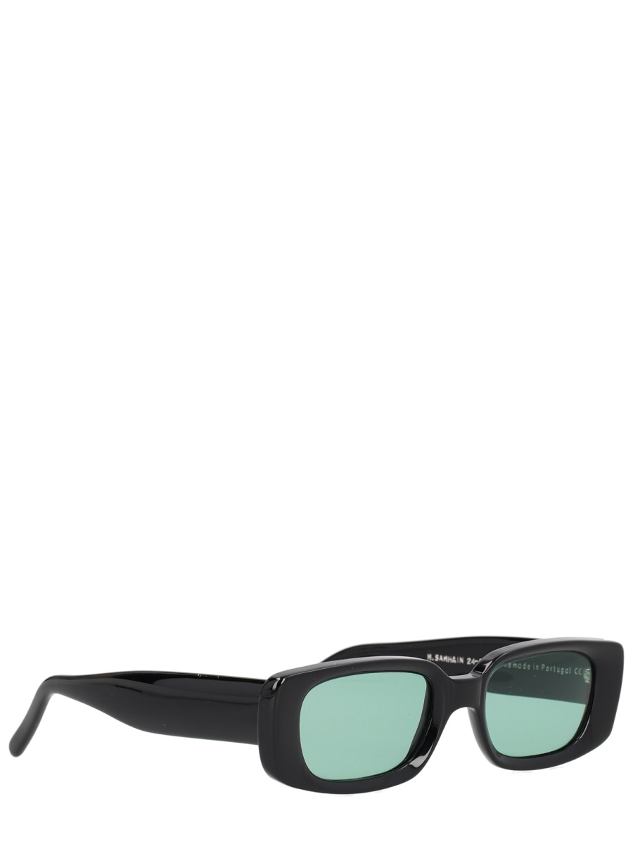 Our Legacy Samhain Black Rectangular Acetate Sunglasses Blauw