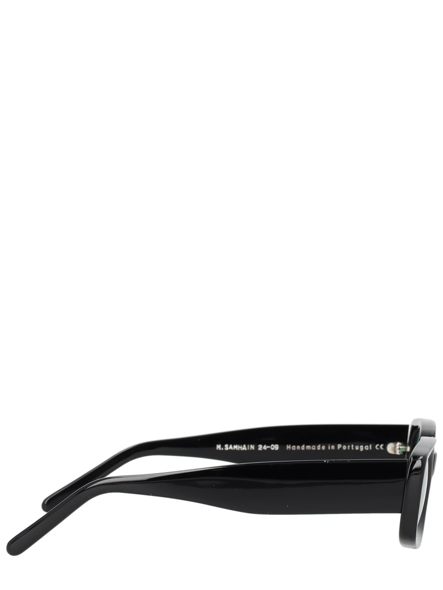 Our Legacy Samhain Black Rectangular Acetate Sunglasses Blauw