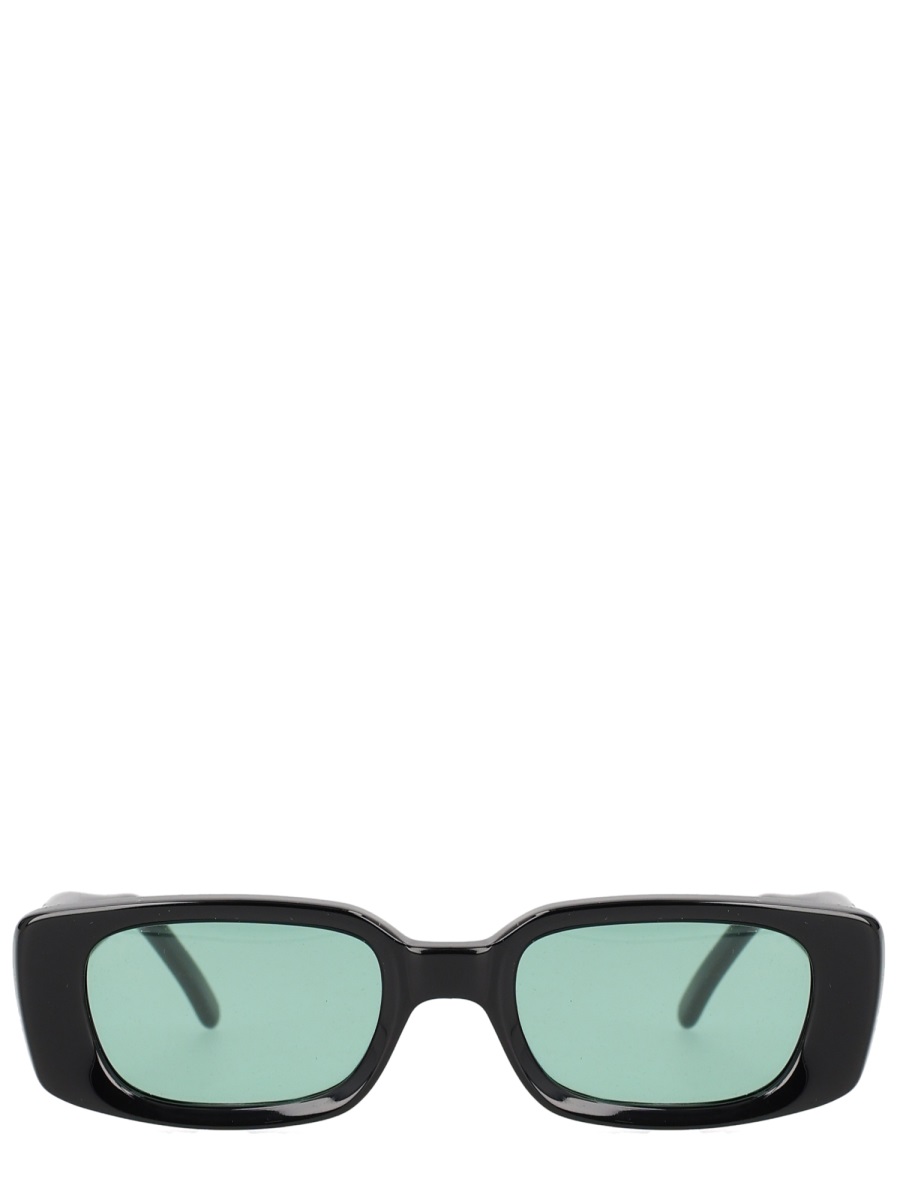 Our Legacy Samhain Black Rectangular Acetate Sunglasses Blauw