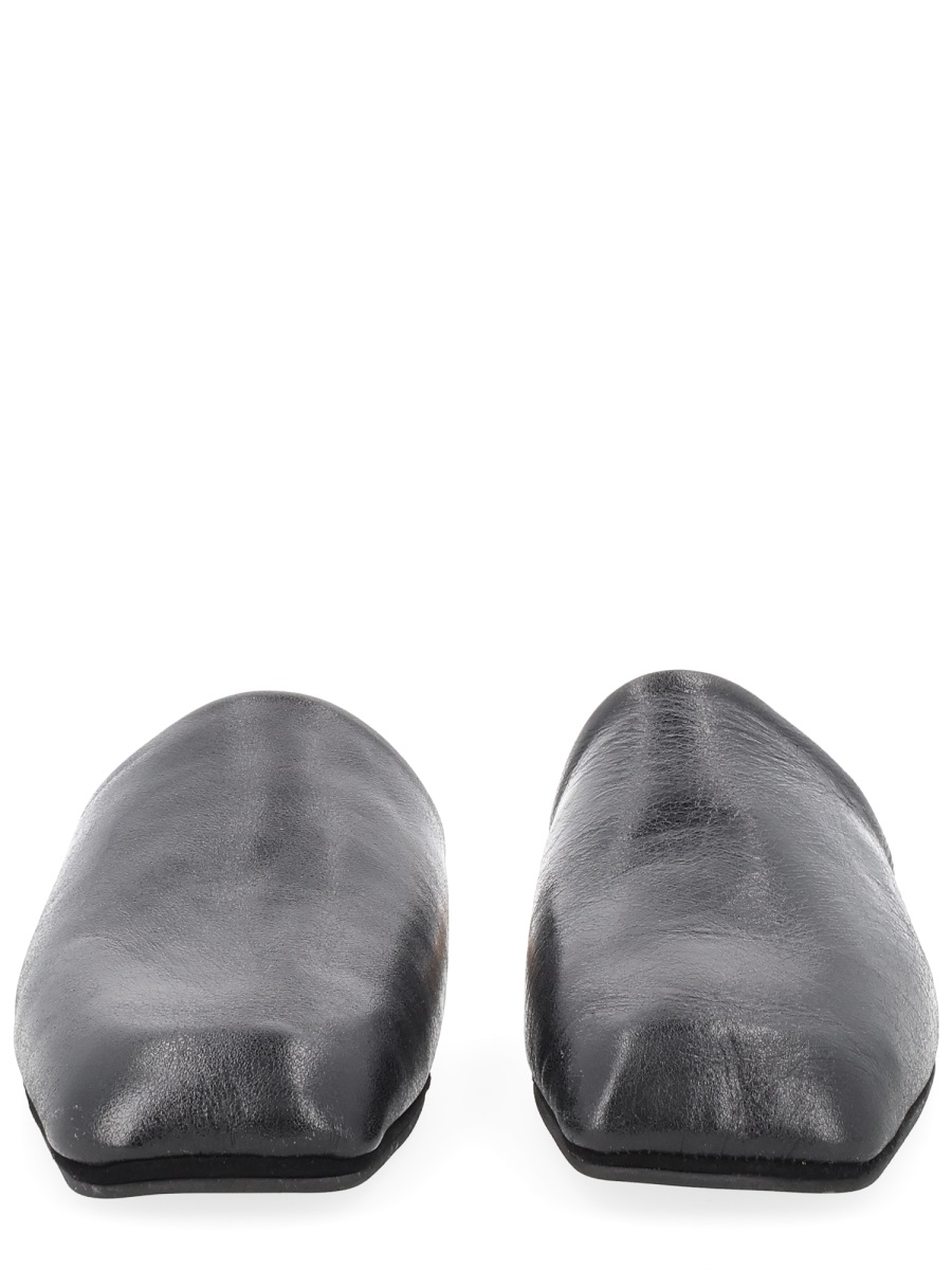 Our Legacy Cigar Square Toe Closed Slipper Mules Grijs