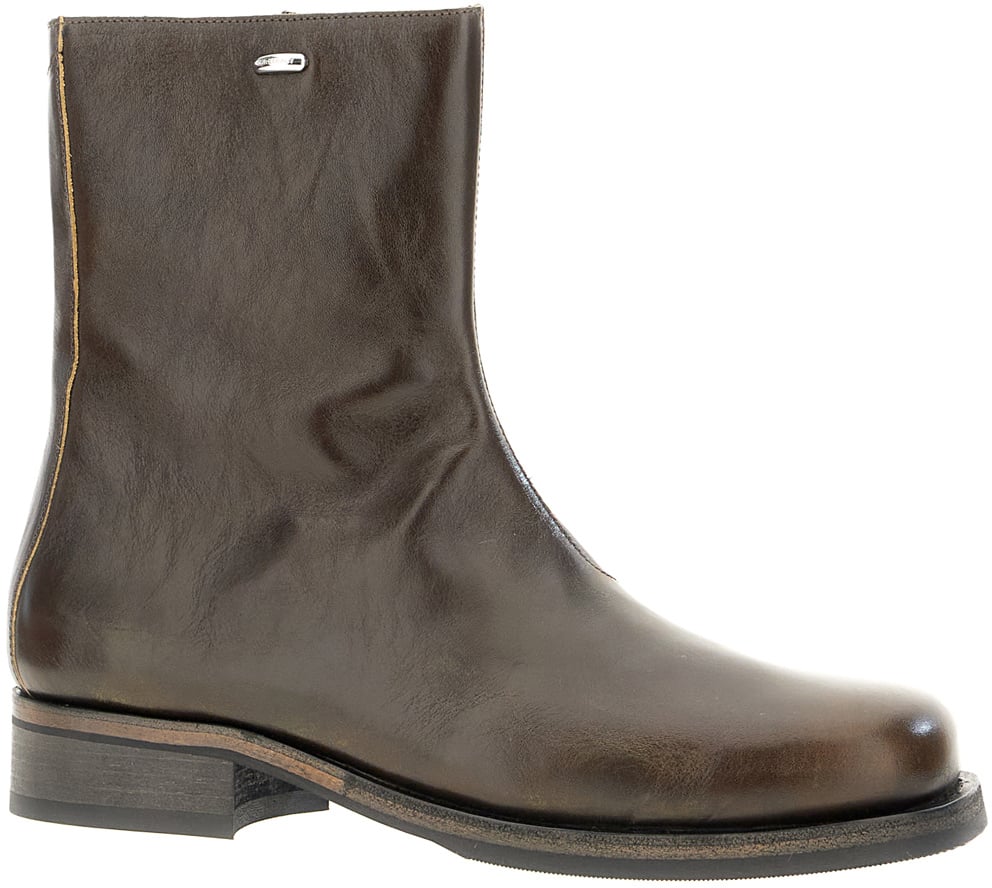 Our Legacy Olive leather ankle boots Groen