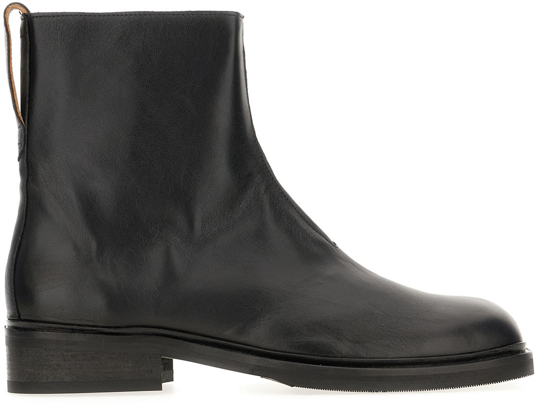 Our Legacy Black leather ankle boots Zwart