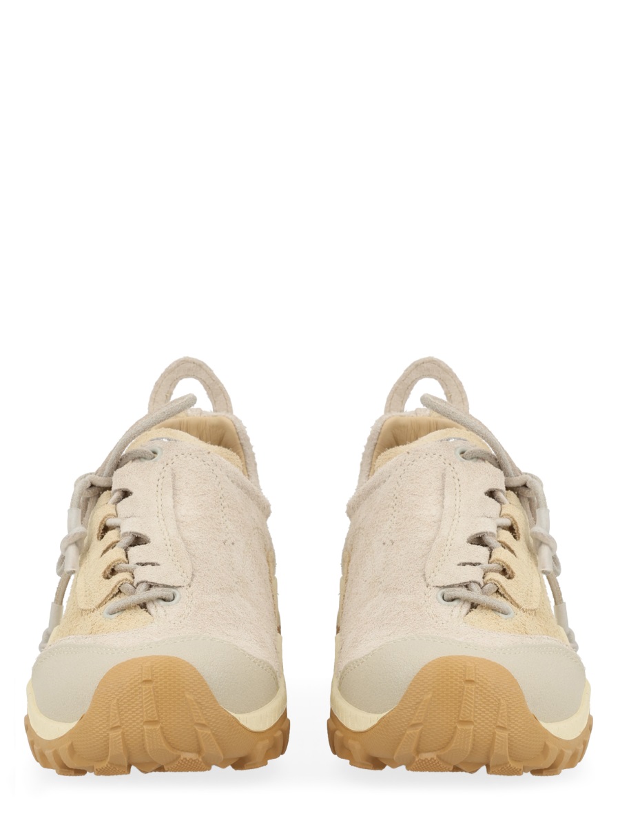 Our Legacy Gabe Cow Leather Textured Sneakers Neutraal