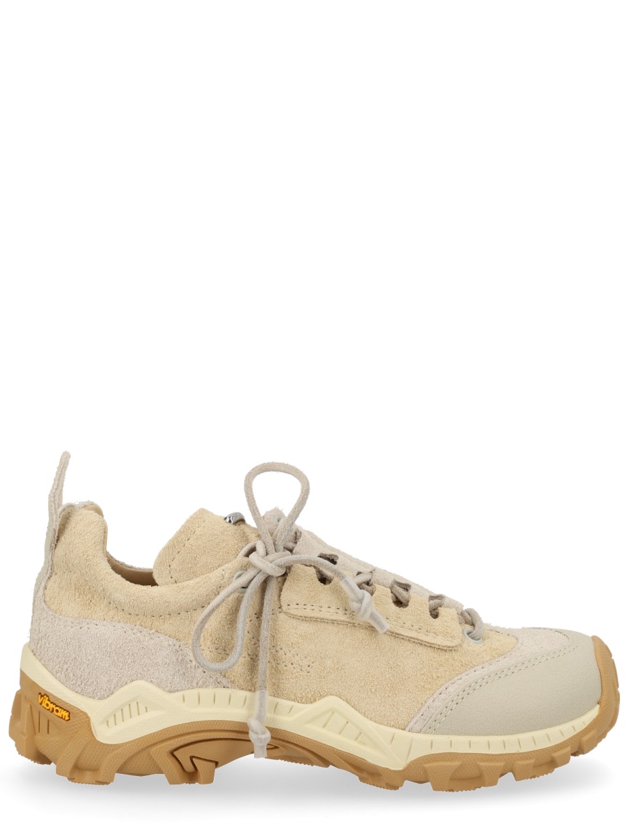 Our Legacy Gabe Cow Leather Textured Sneakers Neutraal