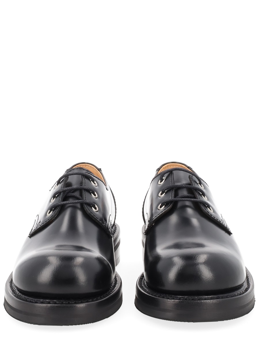 Our Legacy Black Derby Cow Leather Shoes Grijs