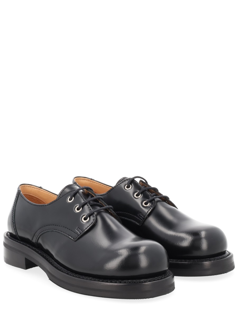 Our Legacy Black Derby Cow Leather Shoes Grijs