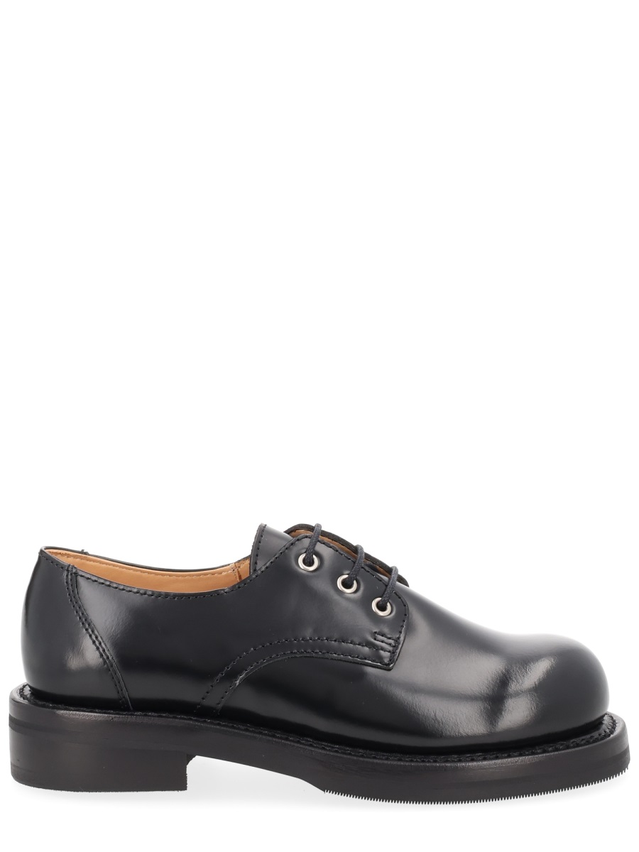 Our Legacy Black Derby Cow Leather Shoes Grijs