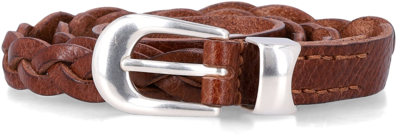 Our Legacy 2 Cm Braided Belt Marrone Bruin