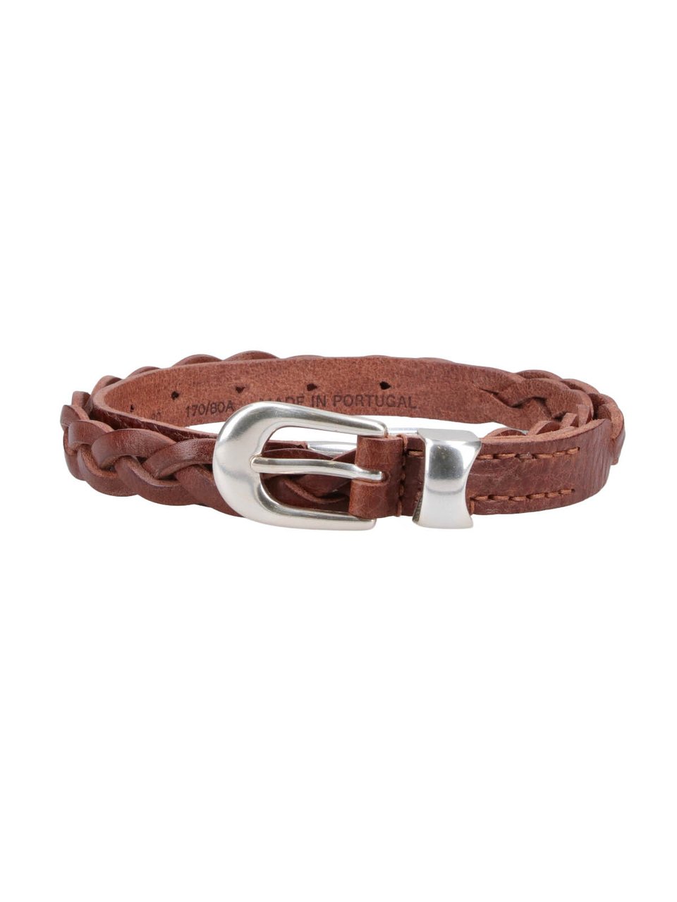 Our Legacy Brown Braided Leather Adjustable Belt Bruin