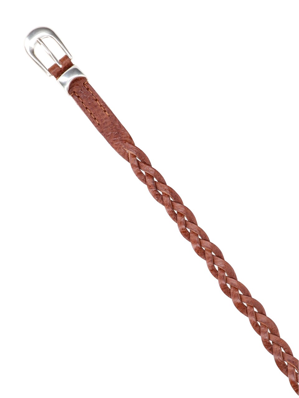 Our Legacy Brown Braided Leather Adjustable Belt Bruin