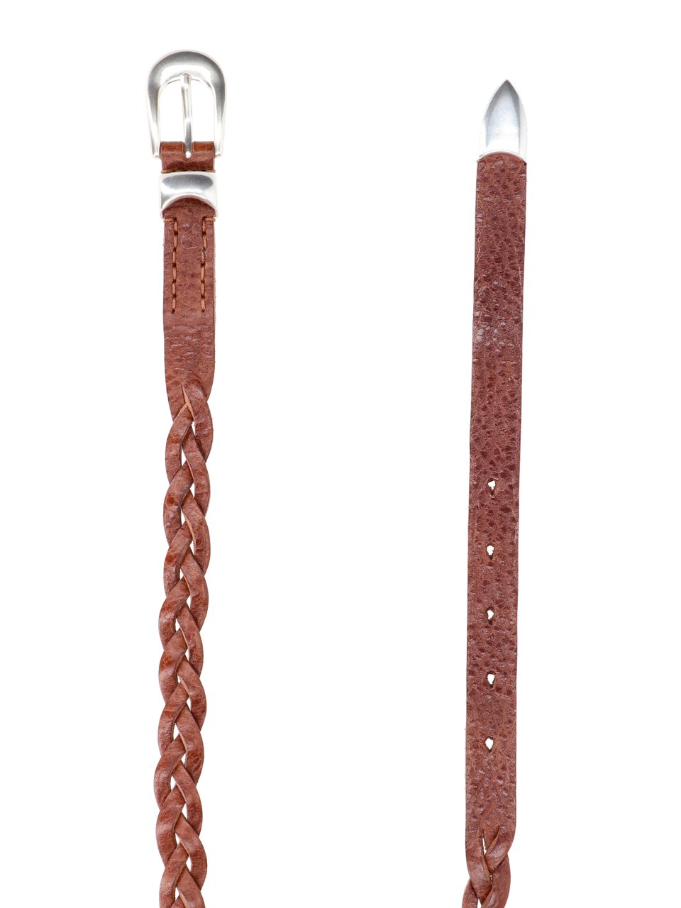 Our Legacy Brown Braided Leather Adjustable Belt Bruin