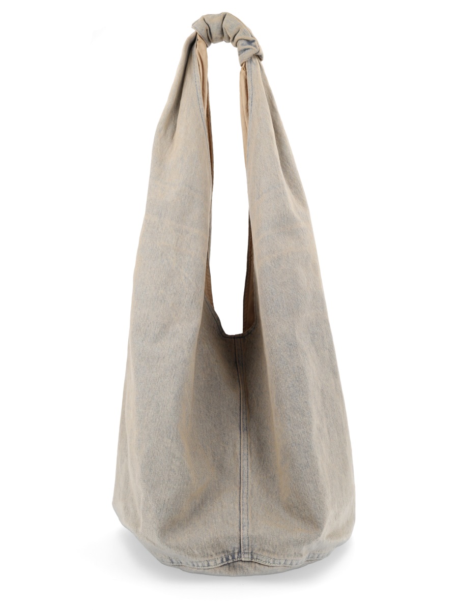 Our Legacy Muted Cotton-Blend Slouchy Shoulder Bag Grijs