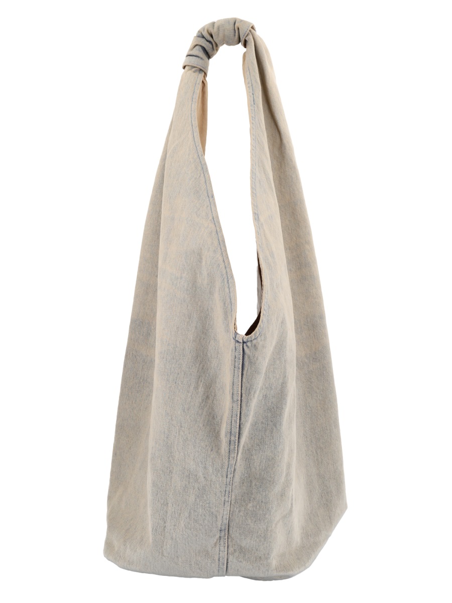 Our Legacy Muted Cotton-Blend Slouchy Shoulder Bag Grijs