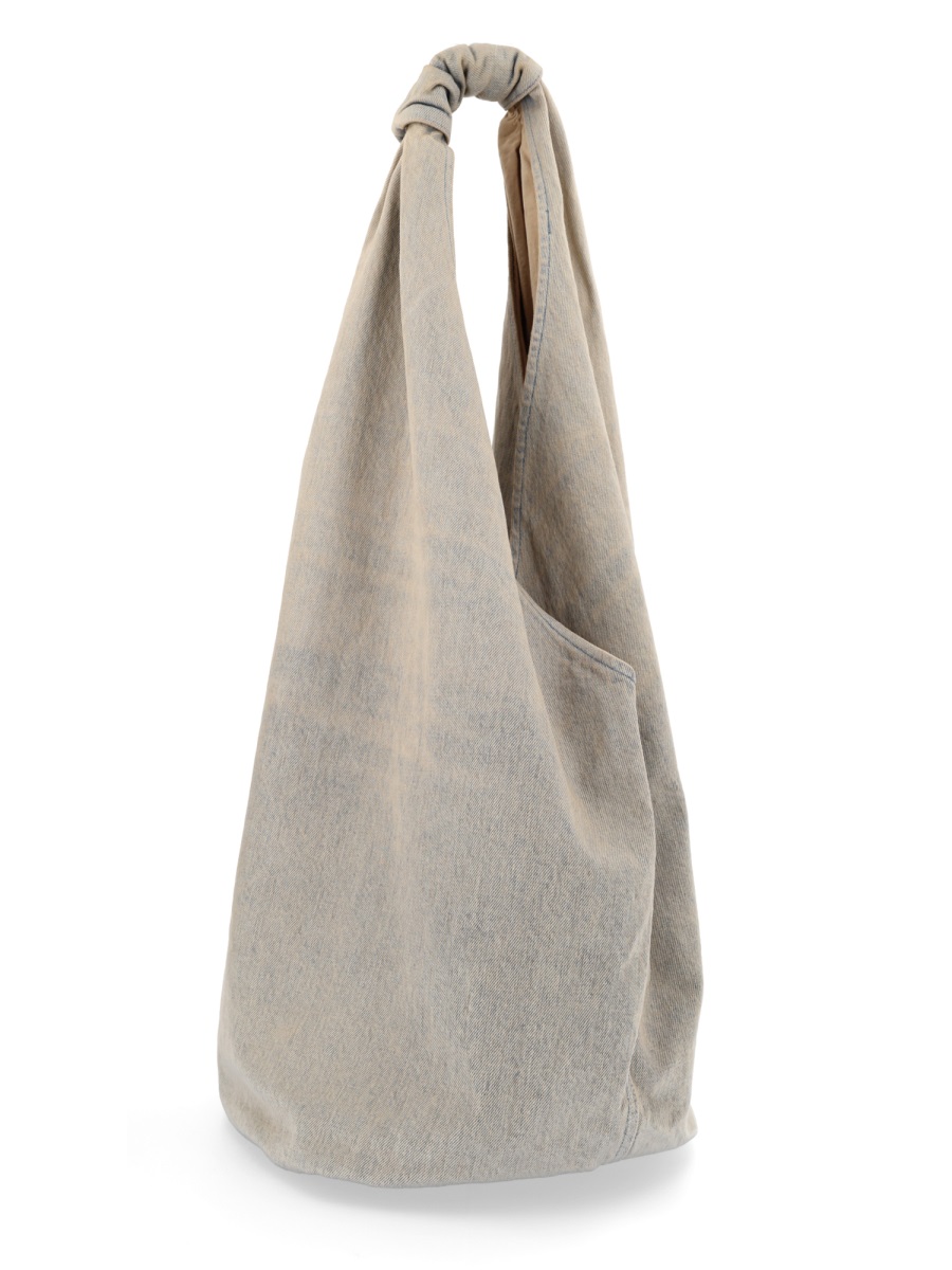 Our Legacy Muted Cotton-Blend Slouchy Shoulder Bag Grijs