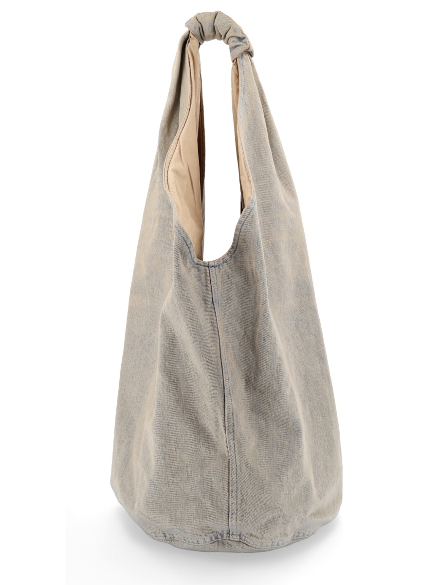 Our Legacy Muted Cotton-Blend Slouchy Shoulder Bag Grijs