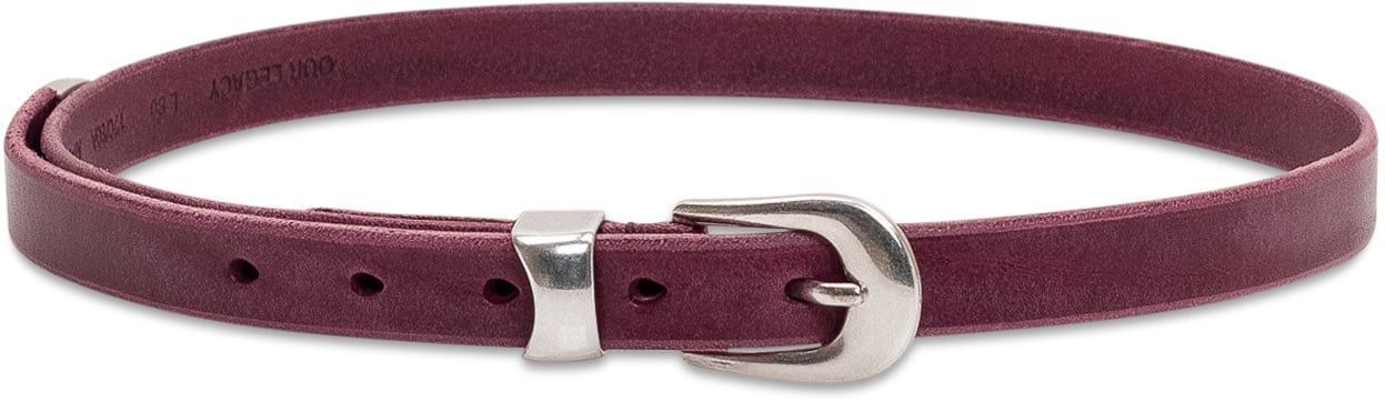 Our Legacy Cintura Sottile in Pelle Maroon