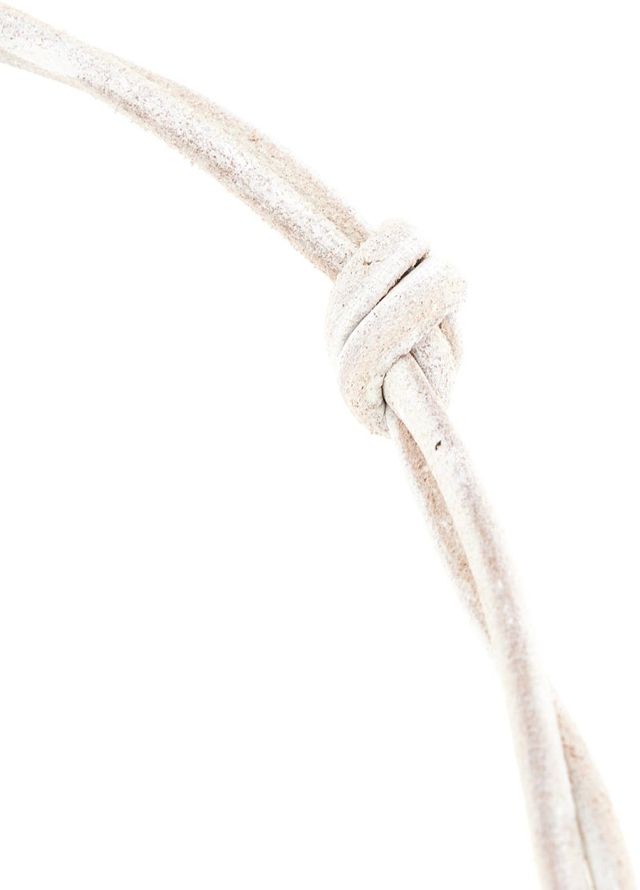 Our Legacy Chalk leather Ladon necklace Wit