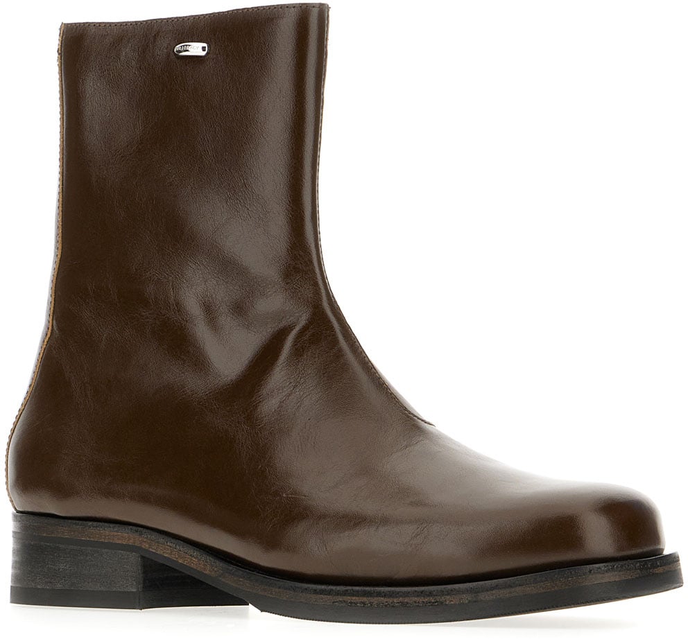 Our Legacy Our Legacy Dark brown leather Camion boots Bruin