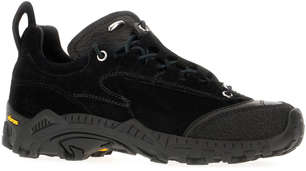 Our Legacy Black suede and leather Gabe sneakers Zwart