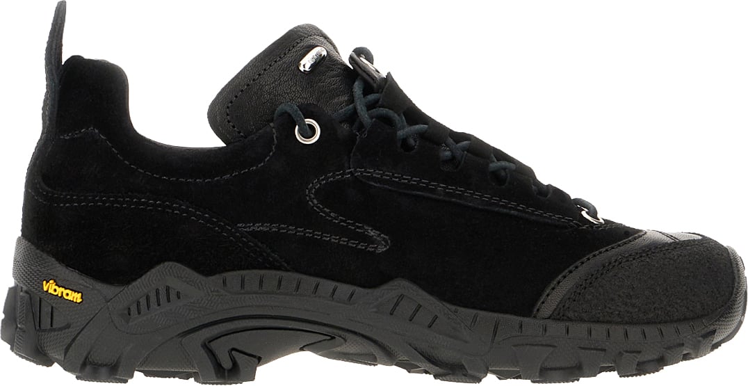 Our Legacy Black suede and leather Gabe sneakers Zwart