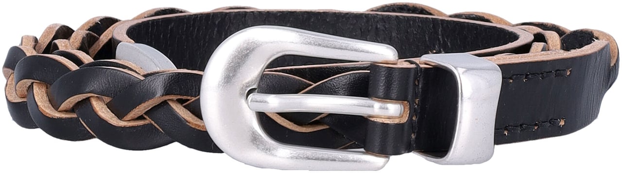 Our Legacy 2 Cm Braided Belt Nero Zwart