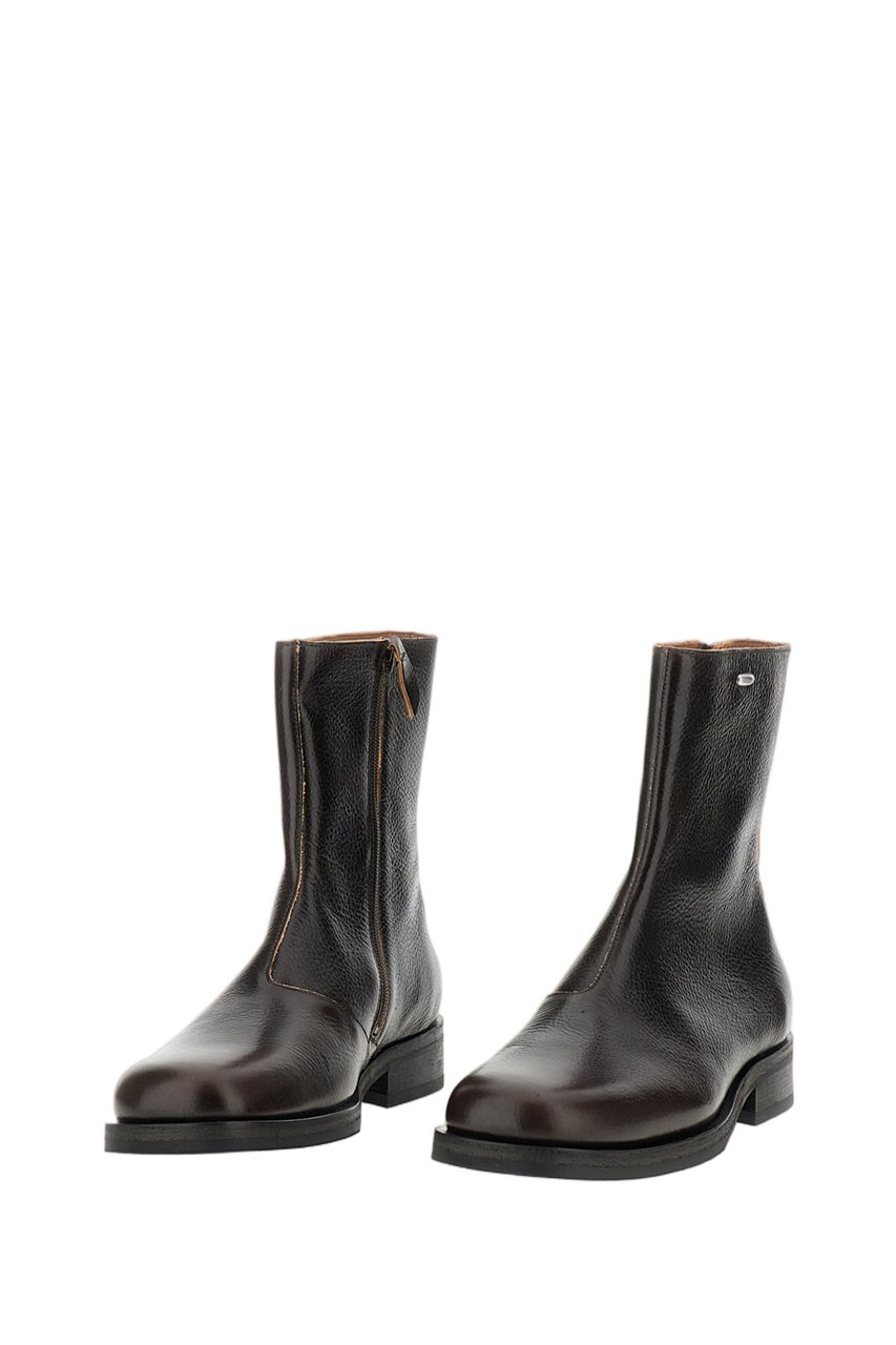 Our Legacy Dark Brown Leather Camion Boots Bruin