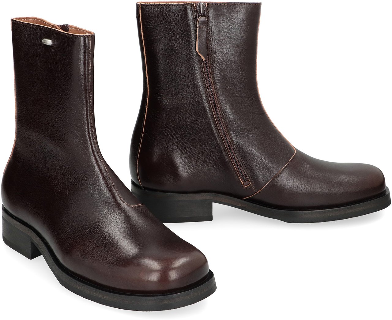 Our Legacy Boots Truck in leather Bruin